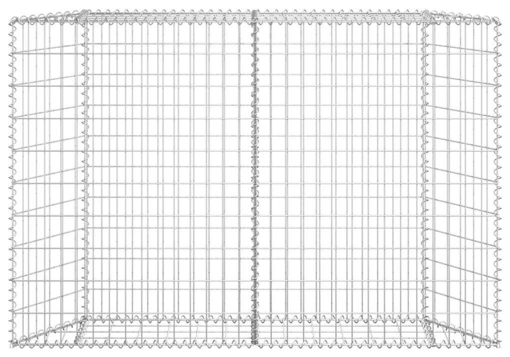 Canteiro elevado/cesto gabião trapézio 150x20x100cm aço galvan.