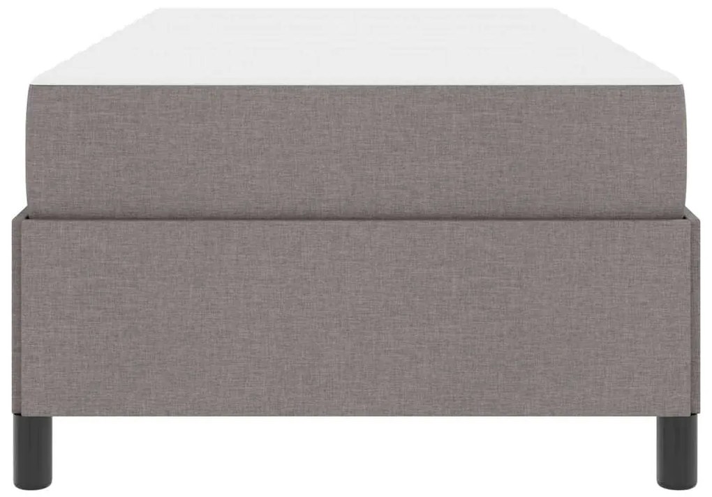Cama Box Taupe, Preto 90 x 190 cm Tecido, Madeira de Engenharia