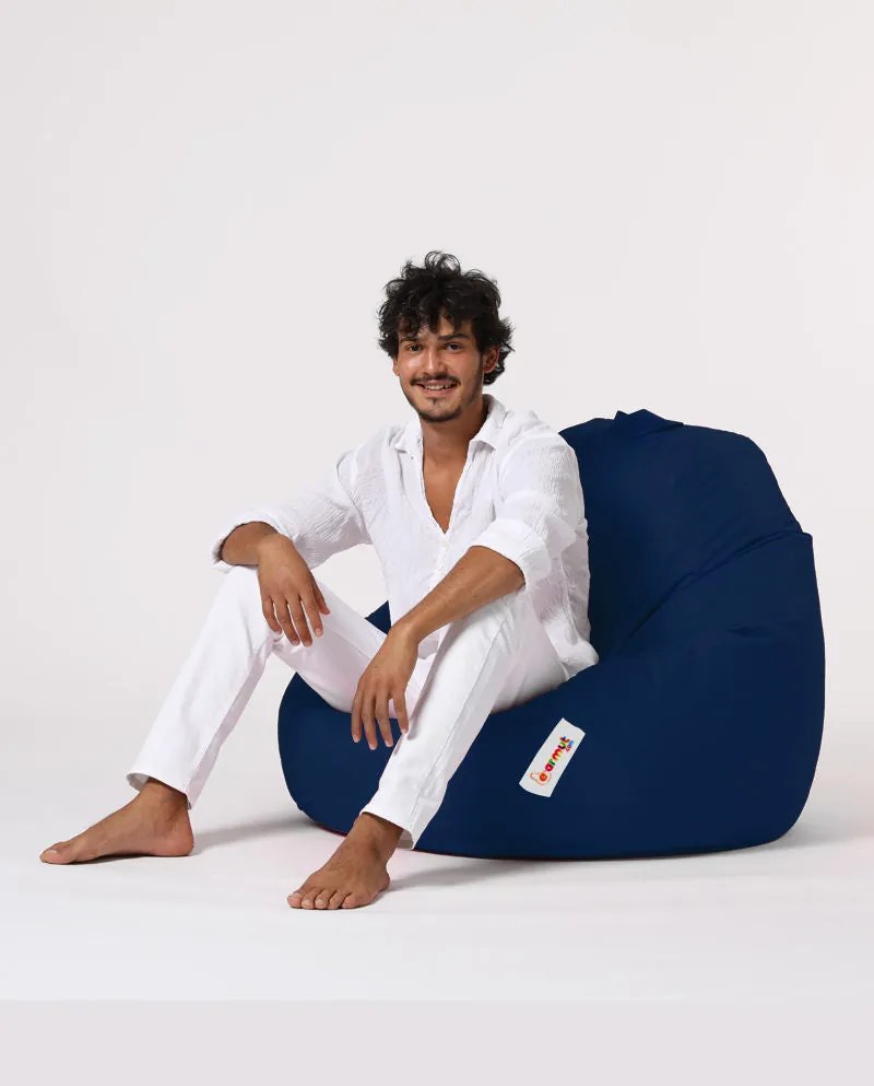 Pufe de Jardim Premium XXL – Azul Escuro – 115x130x39 cm | Tribo Home