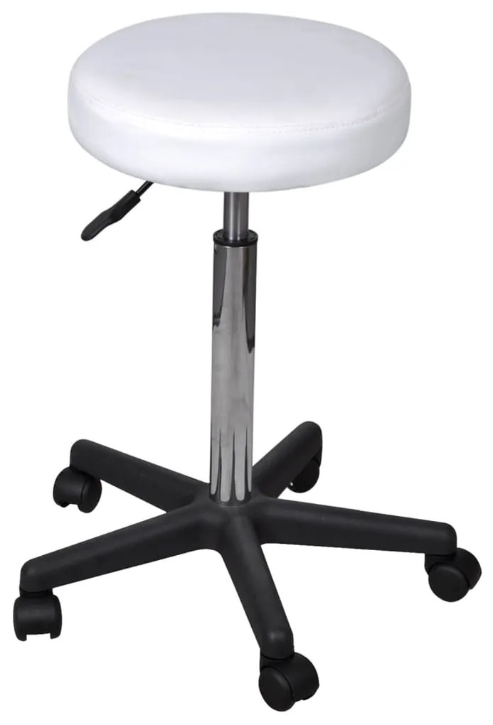Bancos de escritório 2 pcs 35,5x84 cm couro artificial branco