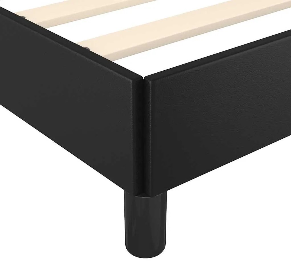 Estrutura de cama sem castanho colchão 120x190cm couro do falso
