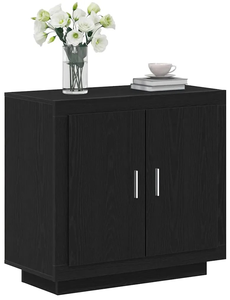 Buffet vidaXL Carvalho Preto 80x40x75 cm Madeira de Engenharia