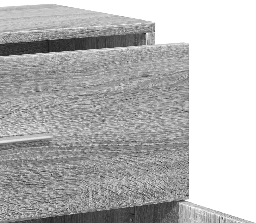Aparadores 2 pcs 60x31x70 cm derivados madeira cinzento sonoma