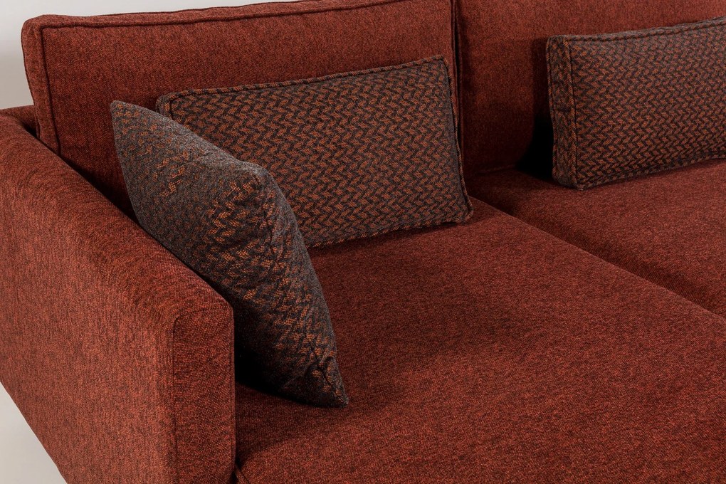 Sofá-Cama de Canto Matris – Vermelho Claret – 285x90x192 cm