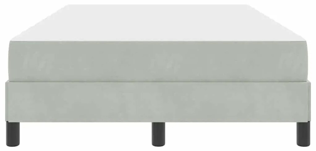 Cama box spring com colchão Cinzento-claro 120 x 200 cm Veludo