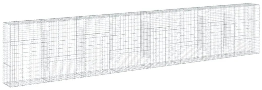 Cesto gabião com cobertura 800x50x150 cm ferro galvanizado