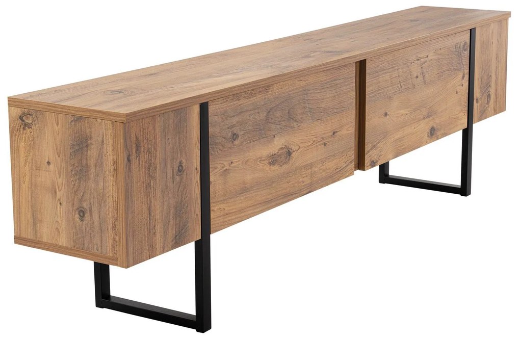 Móvel para TV Serenity – Pinho Atlântico e Preto – 180 cm x 50 cm x 29