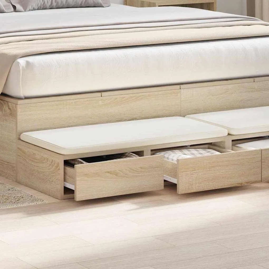 Cômoda vidaXL Carvalho Sonoma 135x36,5x16,5 cm em madeira laminada