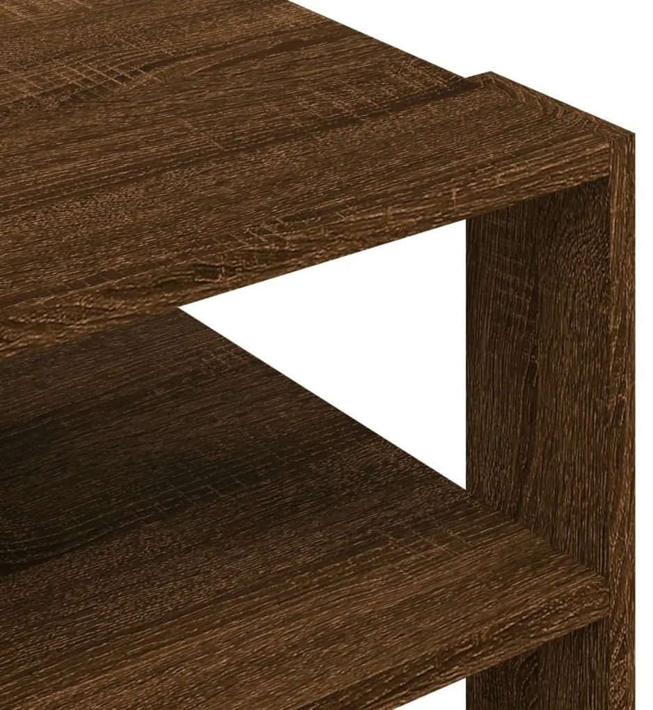 Mesa centro 59,5x59,5x40cm derivados madeira carvalho castanho