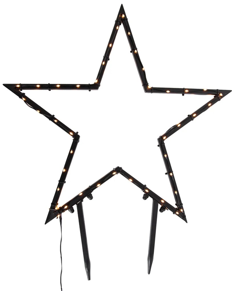 Holofote de Natal Estrela de Natal Preto 60cm incl. LED IP44 - Kas