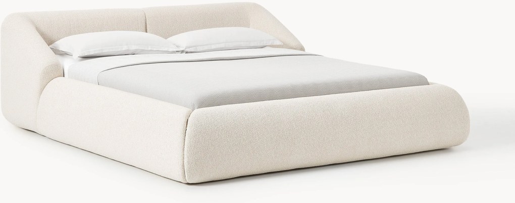 Cama estofada em bouclé Sofia