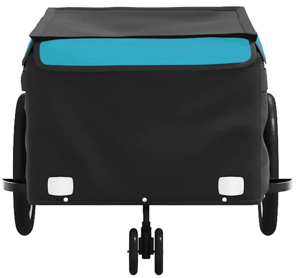 Reboque para bicicleta 45 kg ferro preto e azul