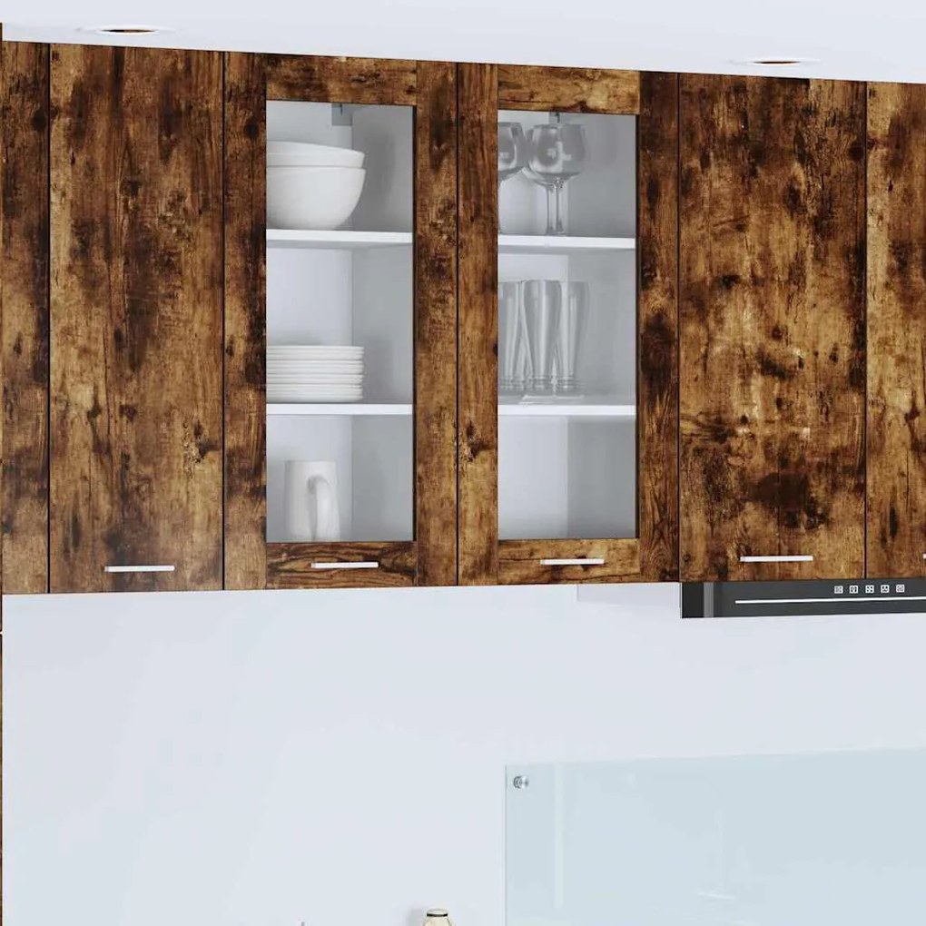 vidaXL Armário suspenso Riga Carvalho Defumado 40 x 31 x 80 cm