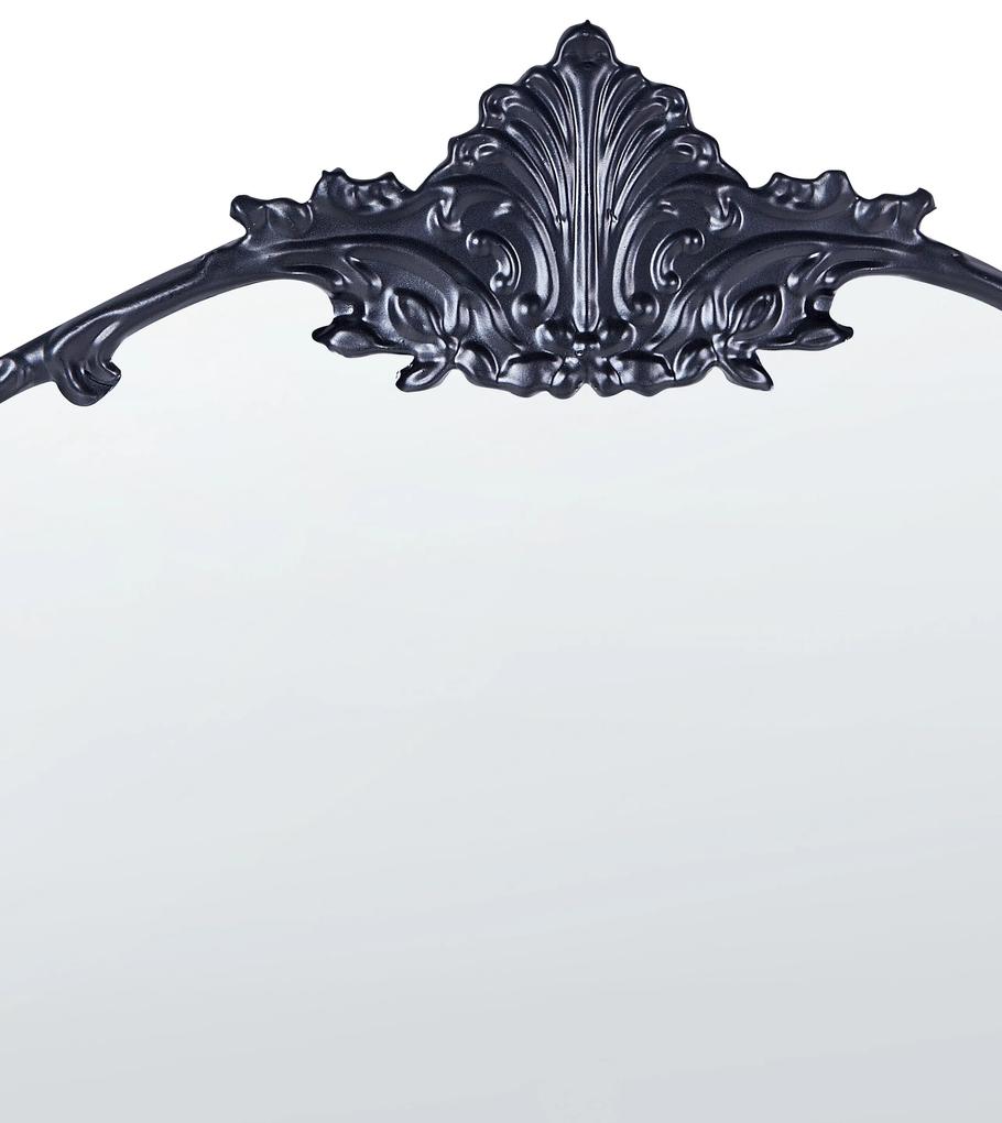 Espelho redondo de parede em metal preto ⌀ 67 cm SOMMANT Beliani
