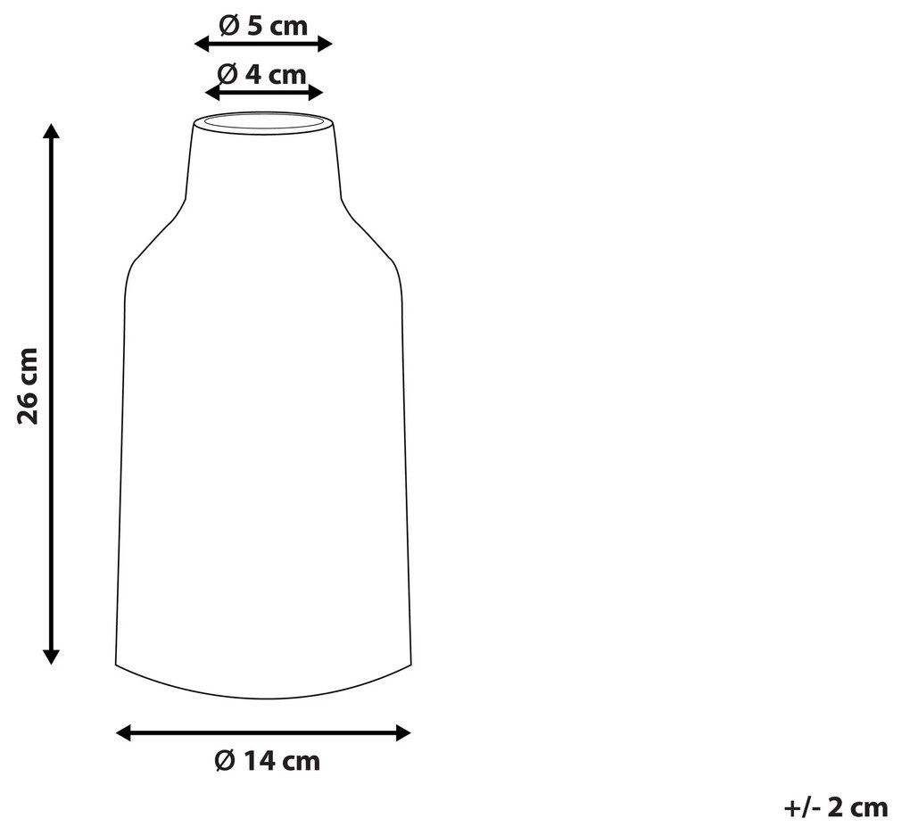 Vaso preto e branco com 26 cm ALINDA Beliani