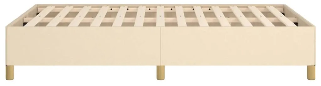 Estrutura de cama sem colchão 120x190 cm tecido creme