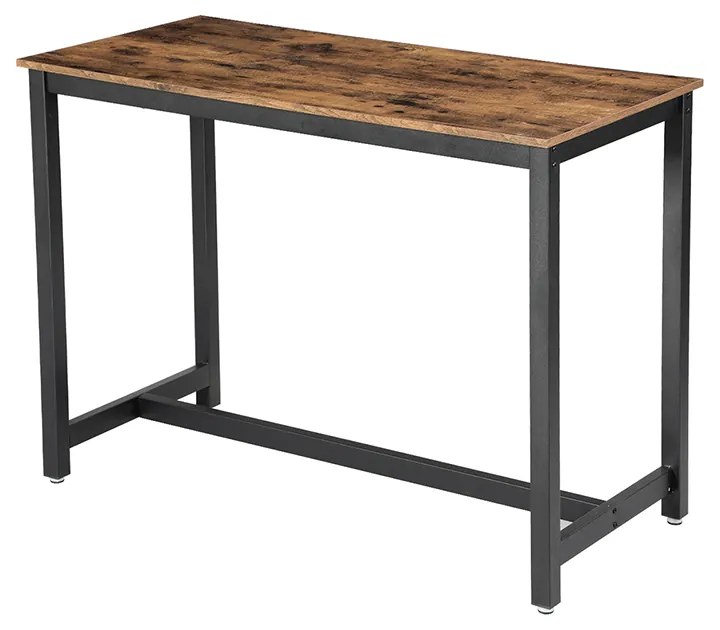 Mesa de bar de design industrial 120 x 60 x 90 cm Castanho vintage