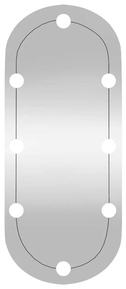 Espelho de parede oval com luzes LED 30x70 cm vidro