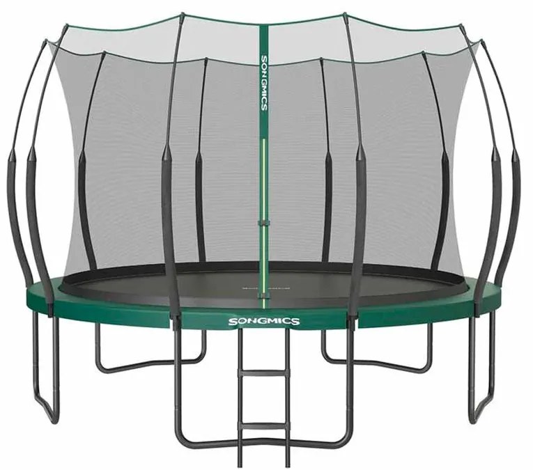 Trampolim Ø 366 cm com fecho de correr verde