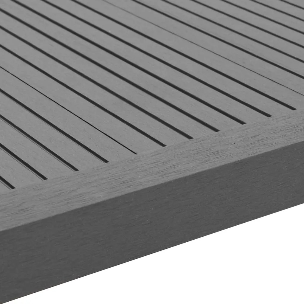 Perfis angulares p/ pavimento em WPC 5 pcs 170 cm cinzento