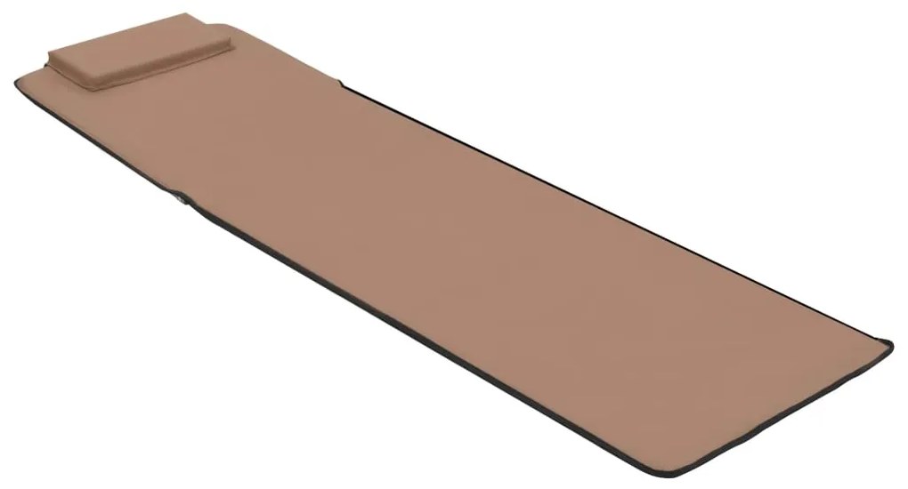 Colchões de praia dobráveis 2 pcs aço e tecido castanho