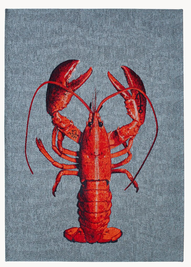 Tapete jacquard de tecelagem plana Lobster