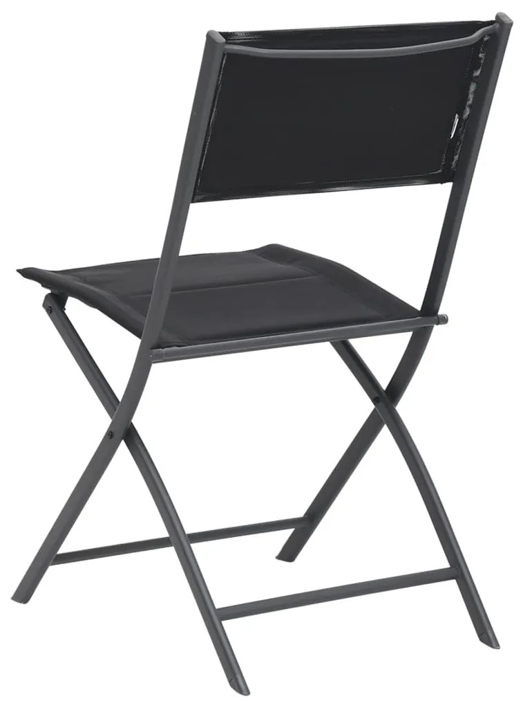 Cadeiras de exterior dobráveis 2 pcs aço e textilene