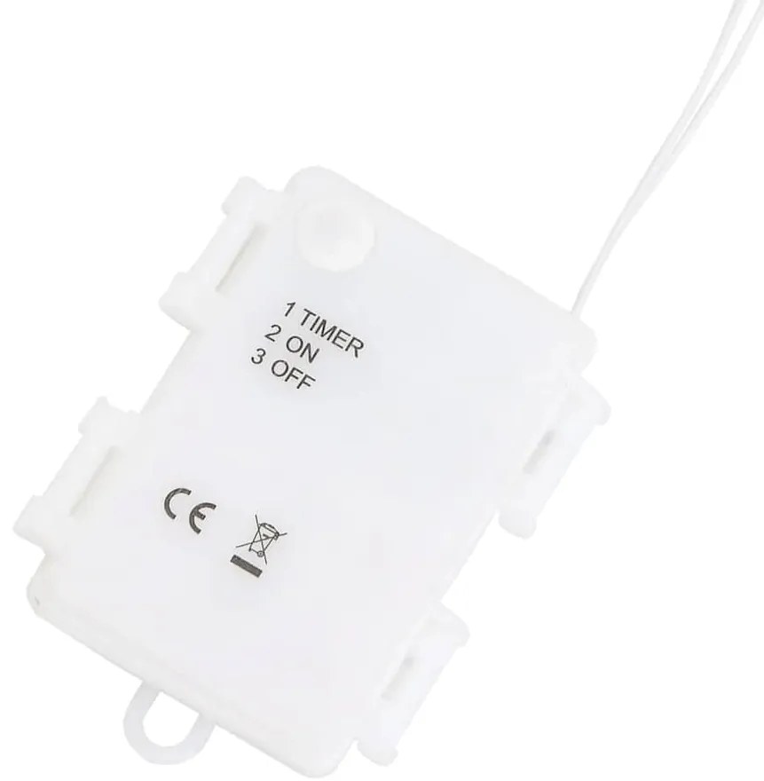 Luzes de Natal anjo silhueta 2 pcs 50 LEDs branco quente