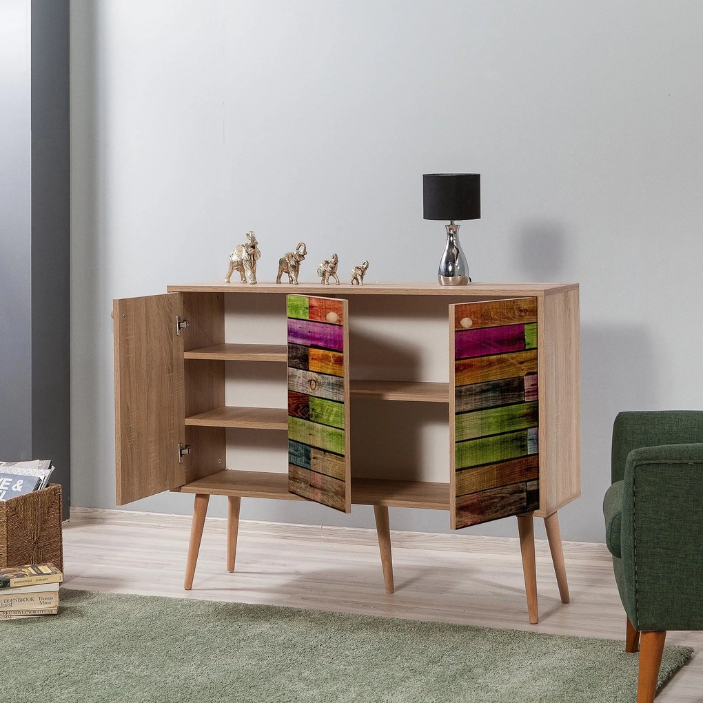 Console Mega – Carvalho Sonoma – 120x90x36 cm