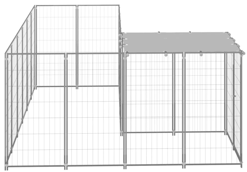 Canil 4,84 m² aço prateado