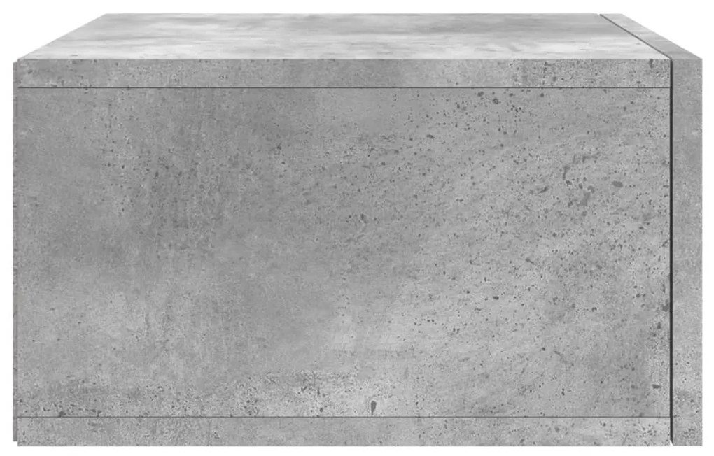 Mesas de cabeceira parede 2 pcs 35x35x20 cm cinza cimento