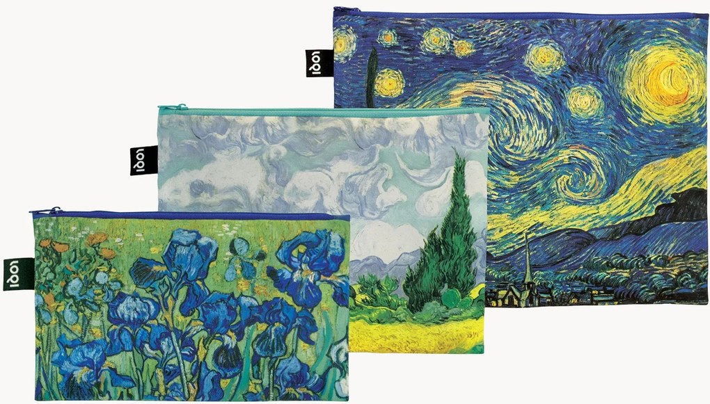 Bolsas com fecho Museum Vincent Van Gogh, conjunto de 3