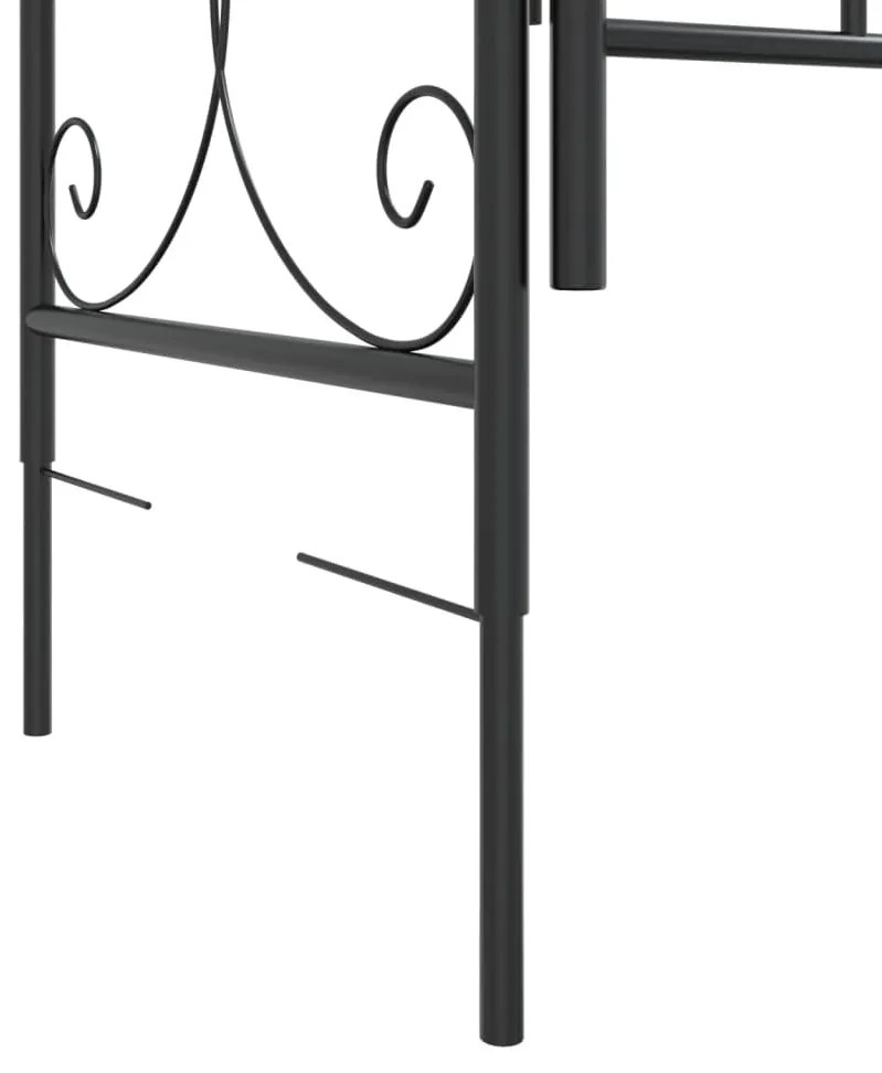 Arco de jardim c/ portão 108x45x235 cm aço preto