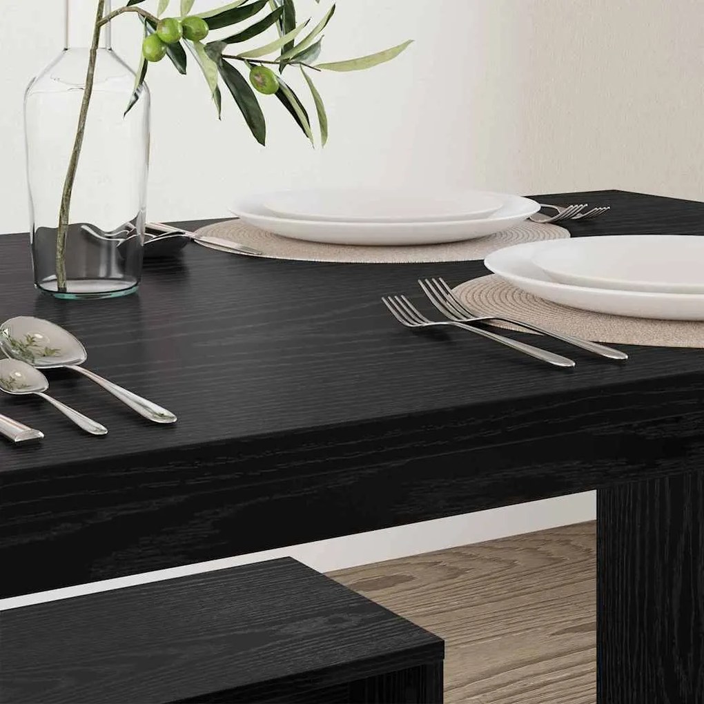 Conjunto de sala de jantar 2 pcs Carvalho Preto 97 x 47 x 75 cm