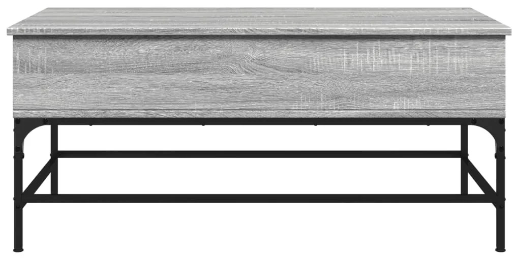 Mesa de centro 100x50x45cm derivados madeira/metal cinza sonoma