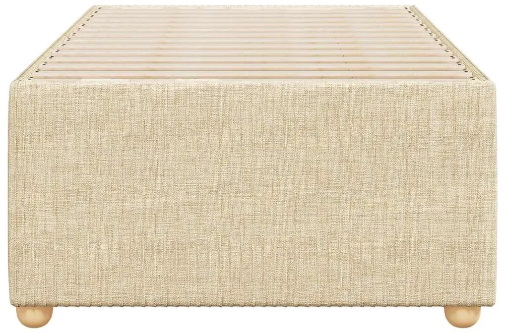 Estrutura de cama sem colchão 90x200 cm tecido creme