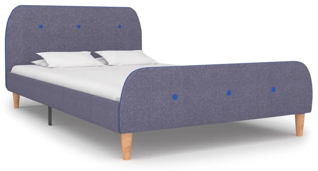 Estrutura de cama 120x200 cm tecido cinzento-claro