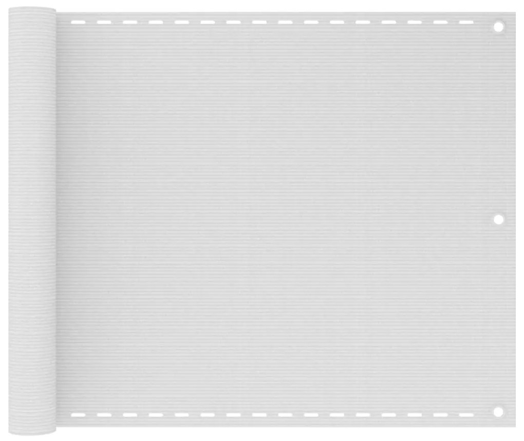 vidaXL Tela varanda HDPE 75x400 cm branco