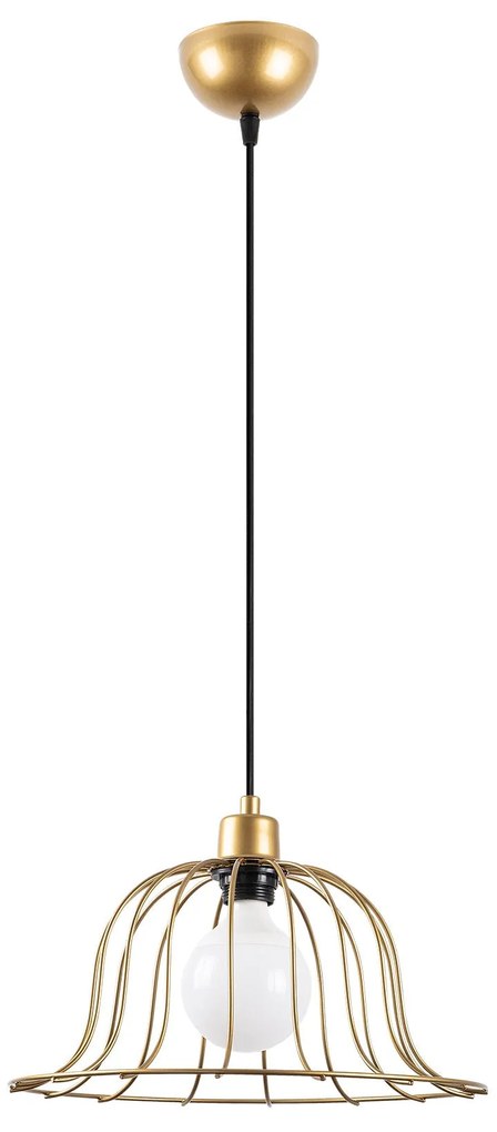 Candeeiro de Teto Boey – Dourado Brilhante – 35 x 35 x 121 cm