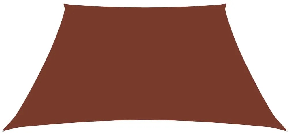 Para-sol estilo vela tecido oxford trapézio 2/4x3 m terracota