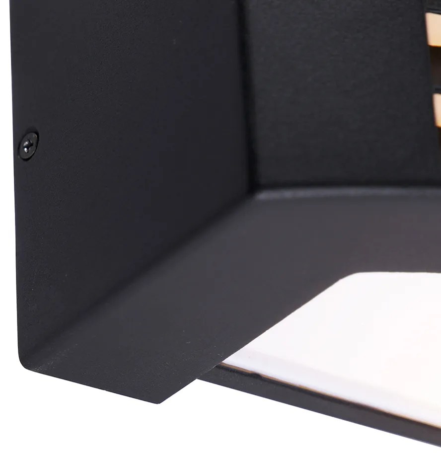 LED Candeeiro de parede exterior inteligente preto IP44 com Wi-Fi A60 - Hurricane Moderno