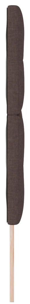 Cabeceira vidaXL Botões Almofadados Castanho Escuro 160 cm Tecido
