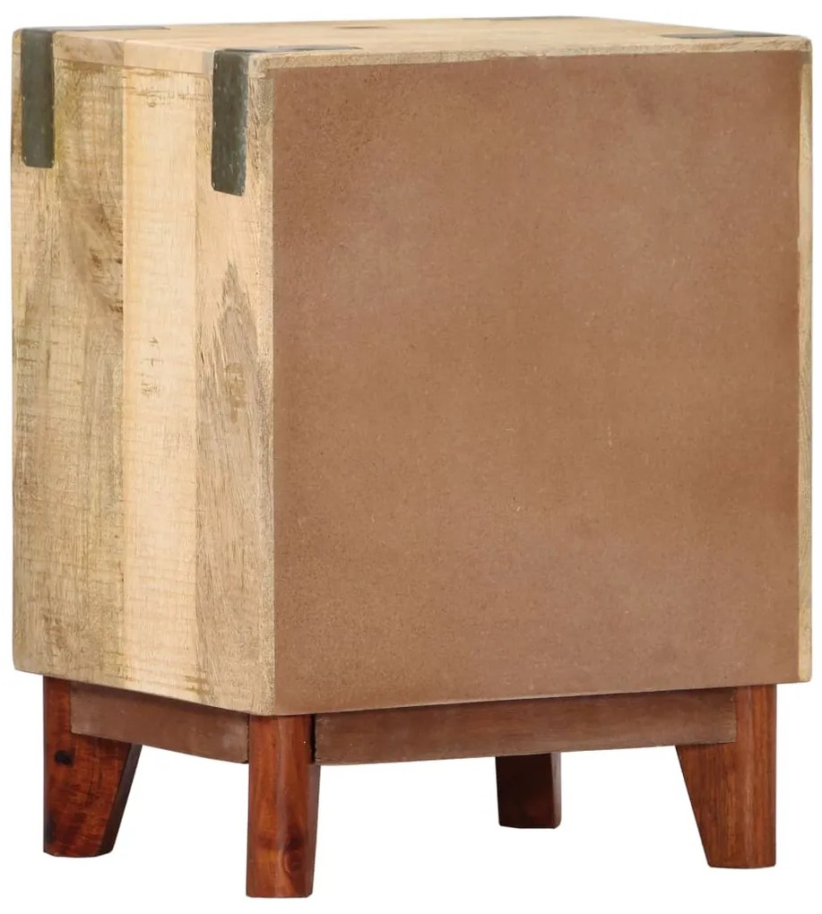 Mesa de cabeceira 40x30x52 cm madeira mangueira áspera maciça