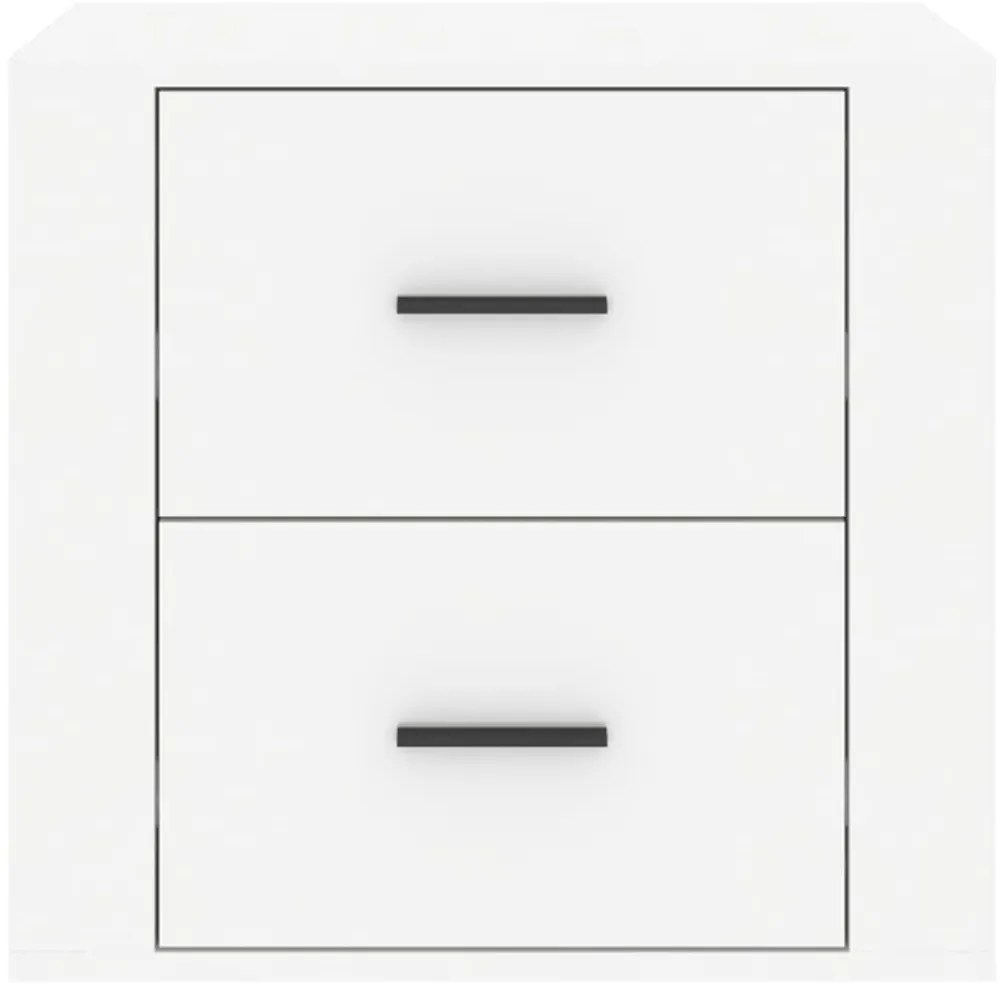 Mesa de cabeceira 50x39x47 cm branco brilhante