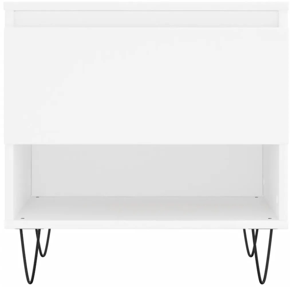 Mesas de centro 2 pcs 50x46x50 cm derivados de madeira branco