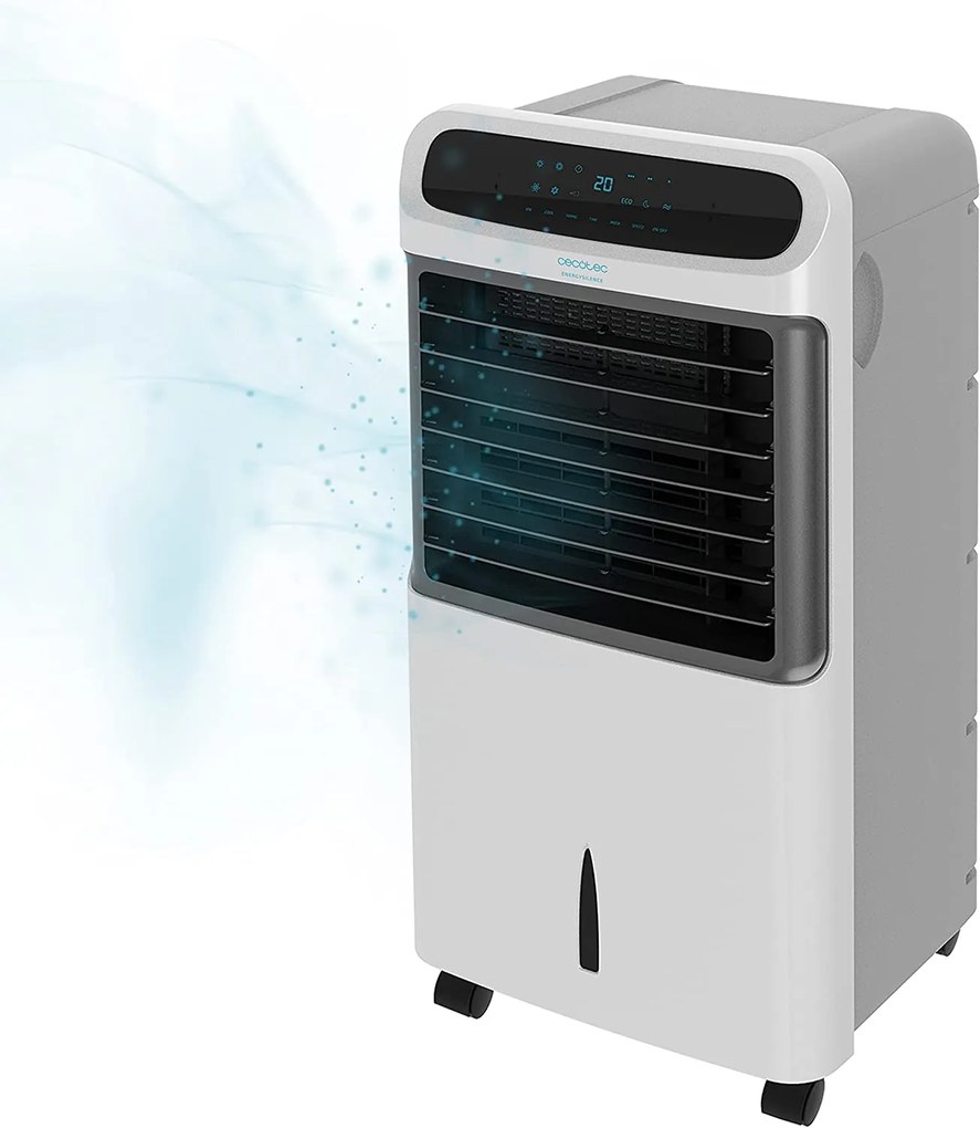 Climatizador EnergySilence PureTech 5500 em 1: Frio, ionizador e ventilador, 12 l, 3 velocidades, controlo remoto, ecrã LCD, fluxo de ar 500 m3/h [Cl
