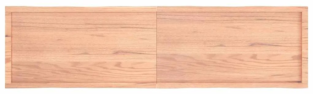 Tampo de mesa com bordas vivas carvalho tratado castanho-claro