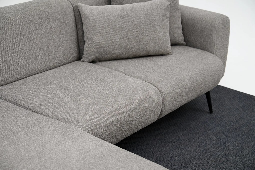 Sofá de Canto Side – Cinzento Claro – 252x77x82 cm