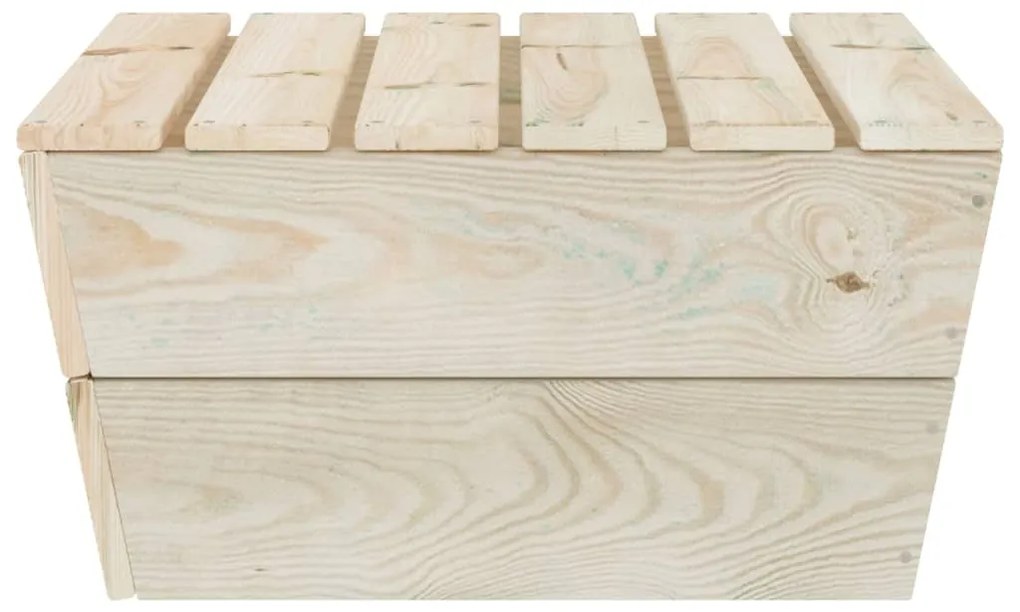 2 pcs conjunto lounge de jardim madeira de abeto impregnada