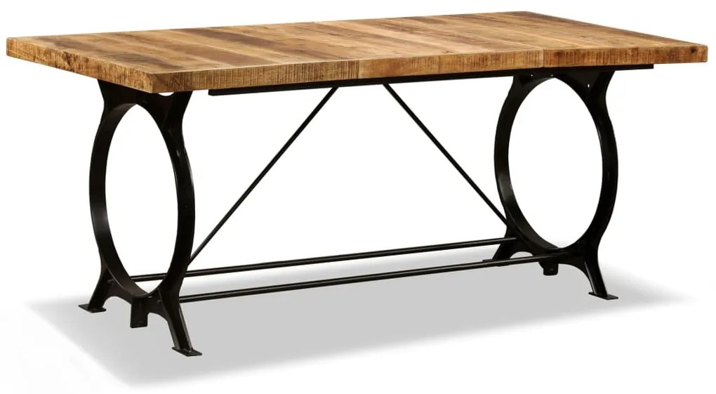 Mesa de jantar madeira de mangueira maciça áspera 180 cm